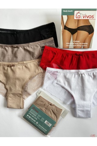 Найніжніші трусики з мереживною попою La Vivas 10147